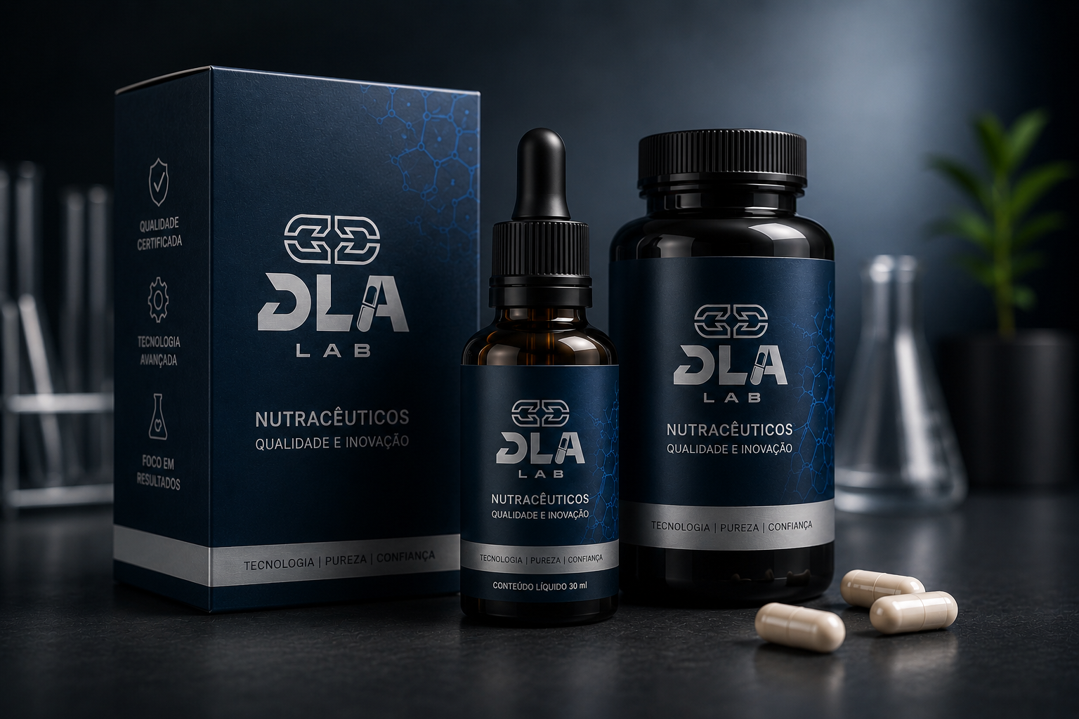Embalagem nutracêutica DLA LAB